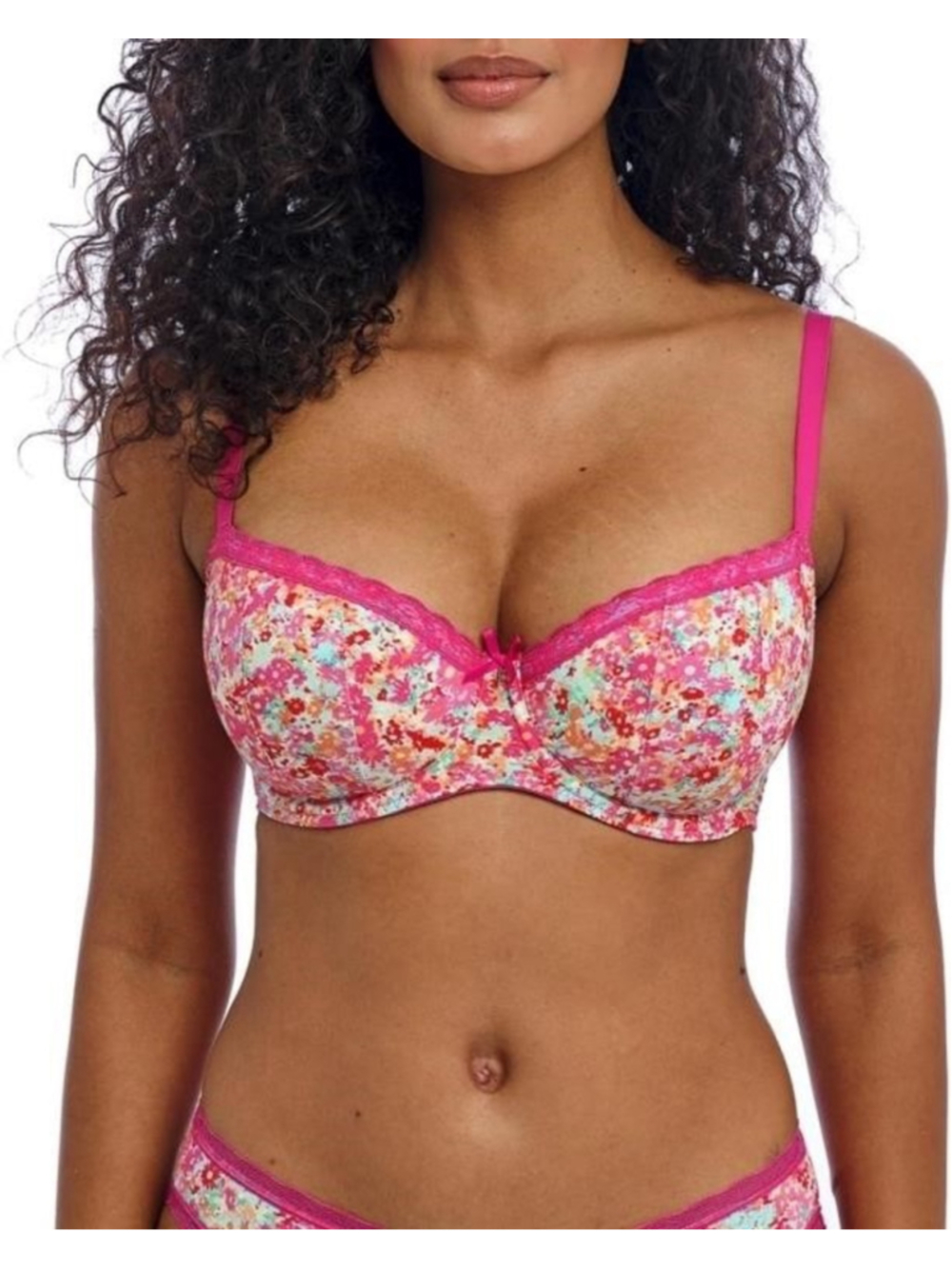 ✨ Freya Flirt Underwire Padded Half Cup Bra Hot Pink 32I NWT